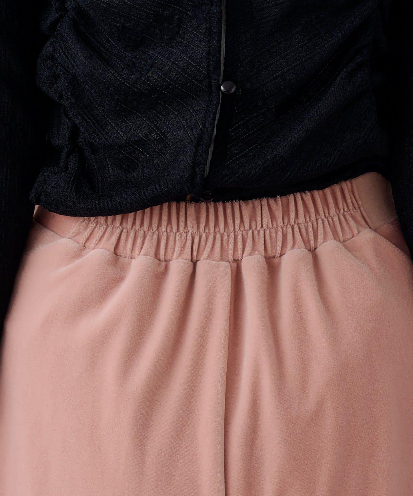 B 天鵝絨側邊條紋褲