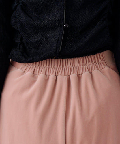 B 天鵝絨側邊條紋褲