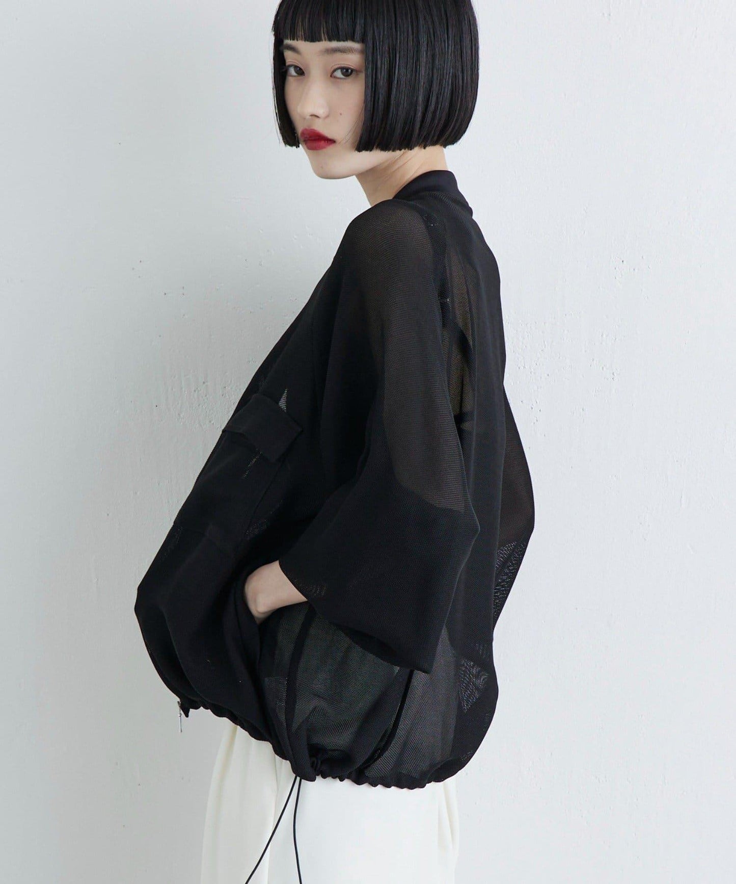 網眼拉鍊夾克外套