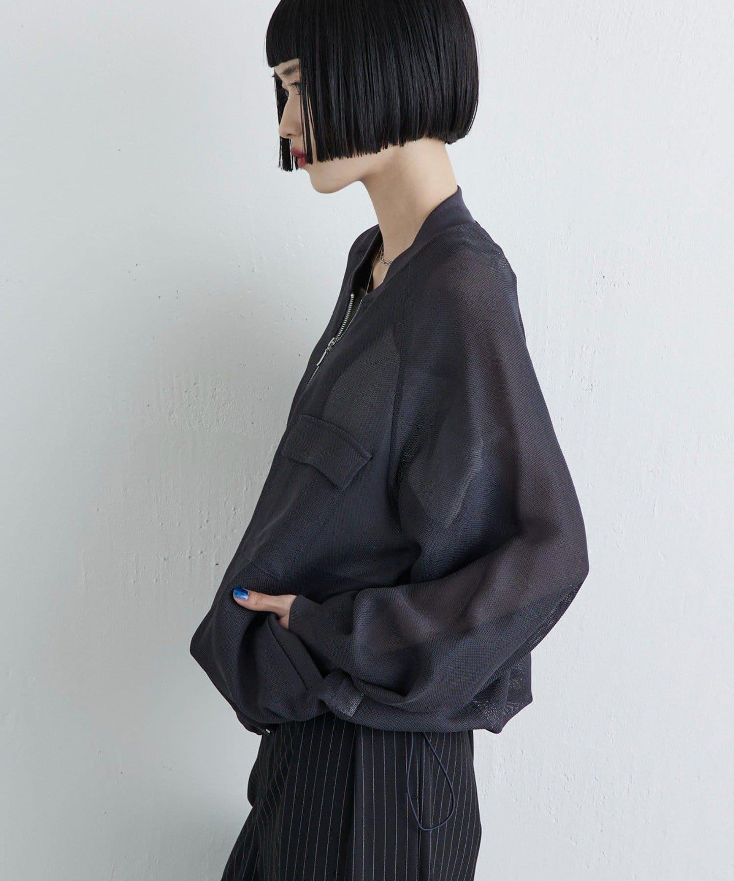 網眼拉鍊夾克外套