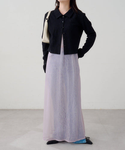 B 透感雙面設計連衣裙