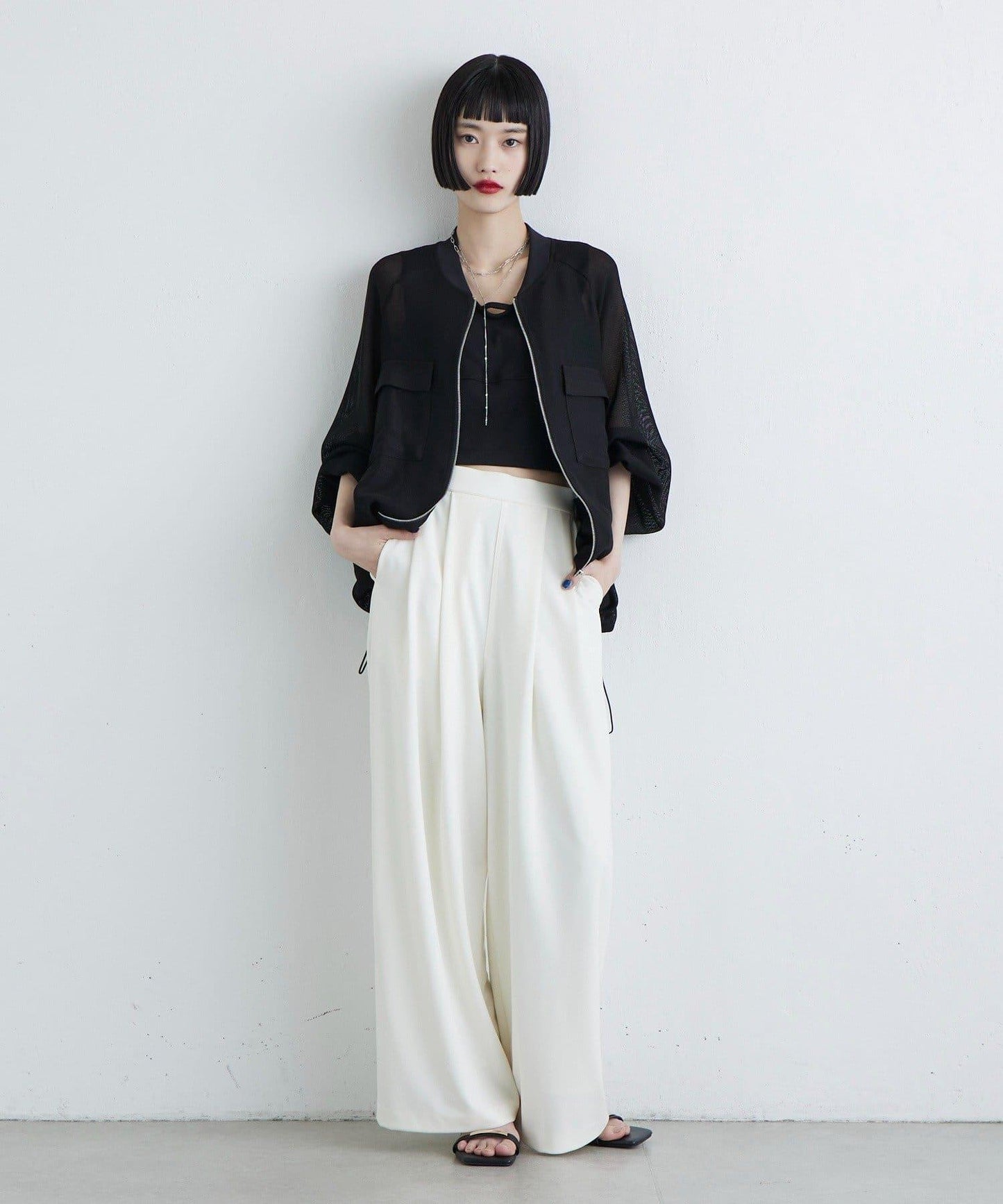 網眼拉鍊夾克外套