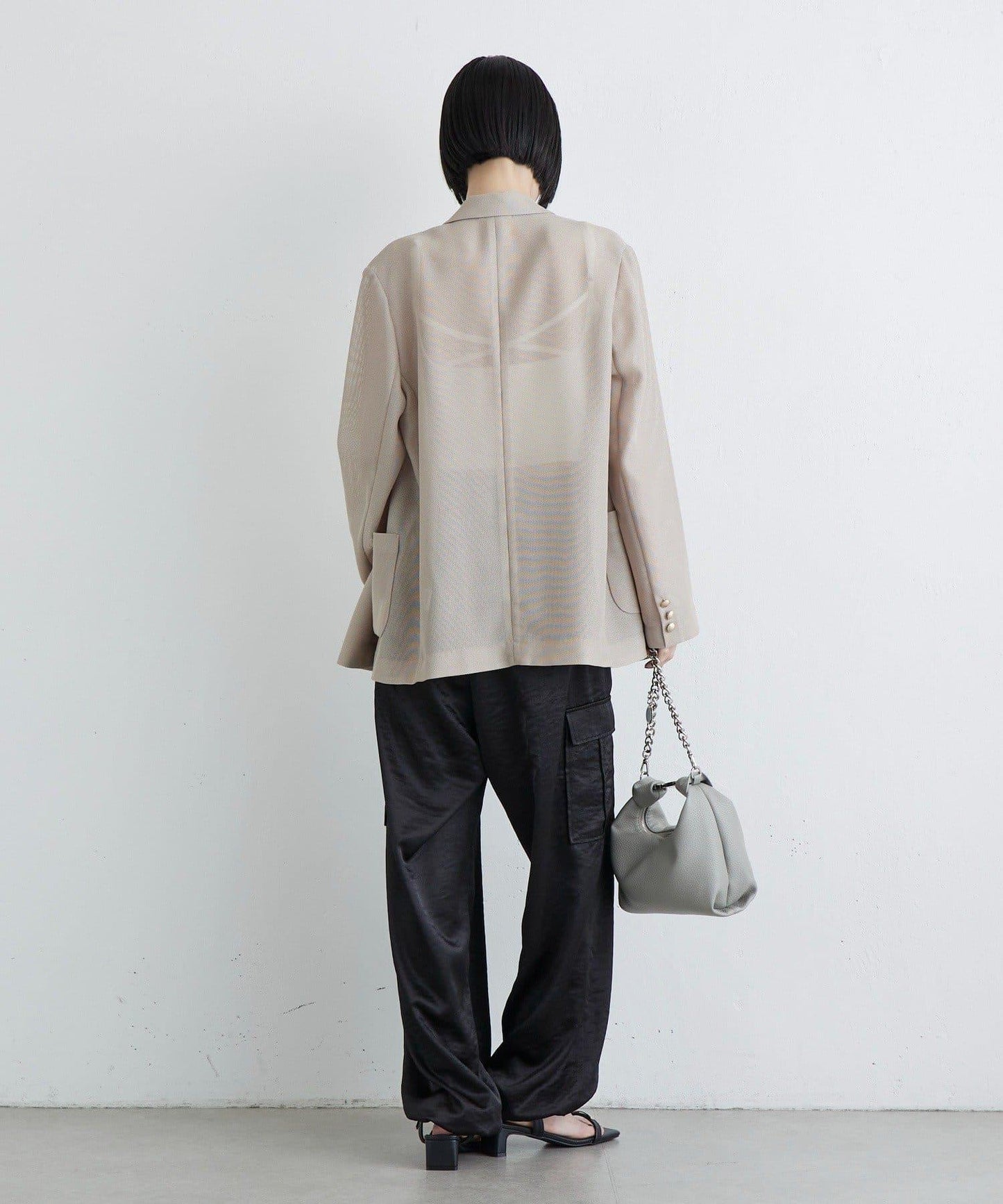 網眼雙排扣西裝外套