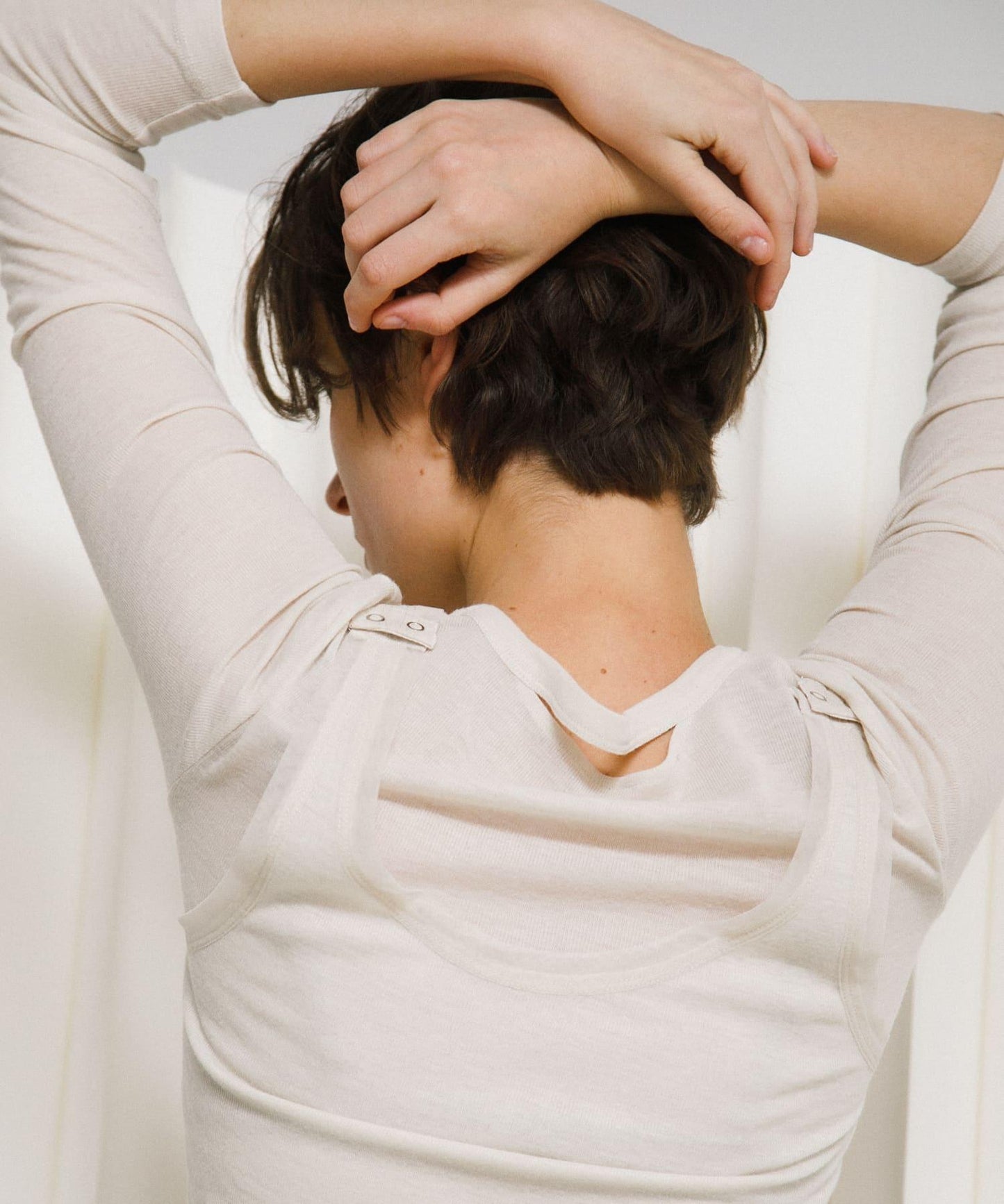 層疊滾邊設計 T恤 layered piping tee