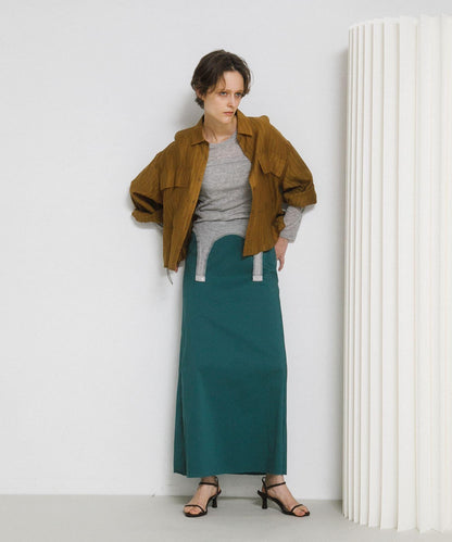 層疊滾邊設計 T恤 layered piping tee