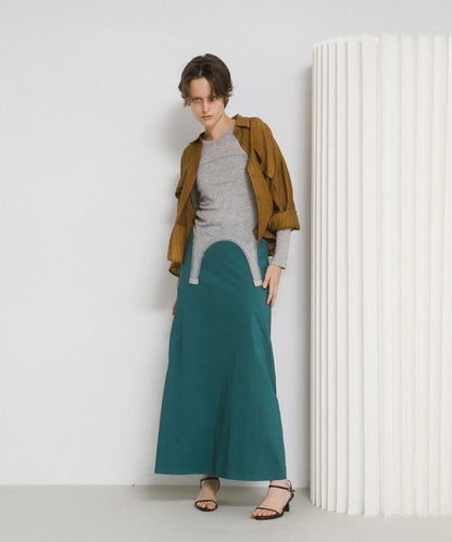 層疊滾邊設計 T恤 layered piping tee