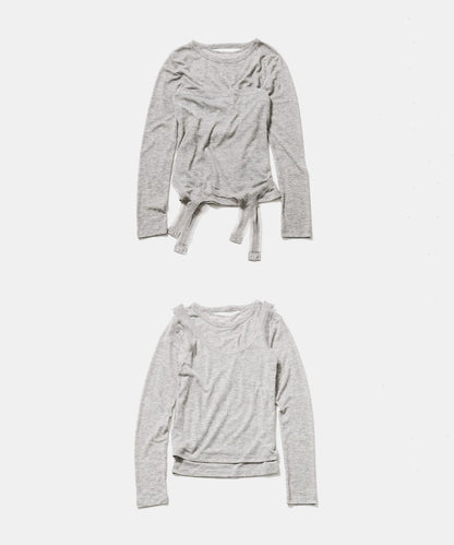 層疊滾邊設計 T恤 layered piping tee