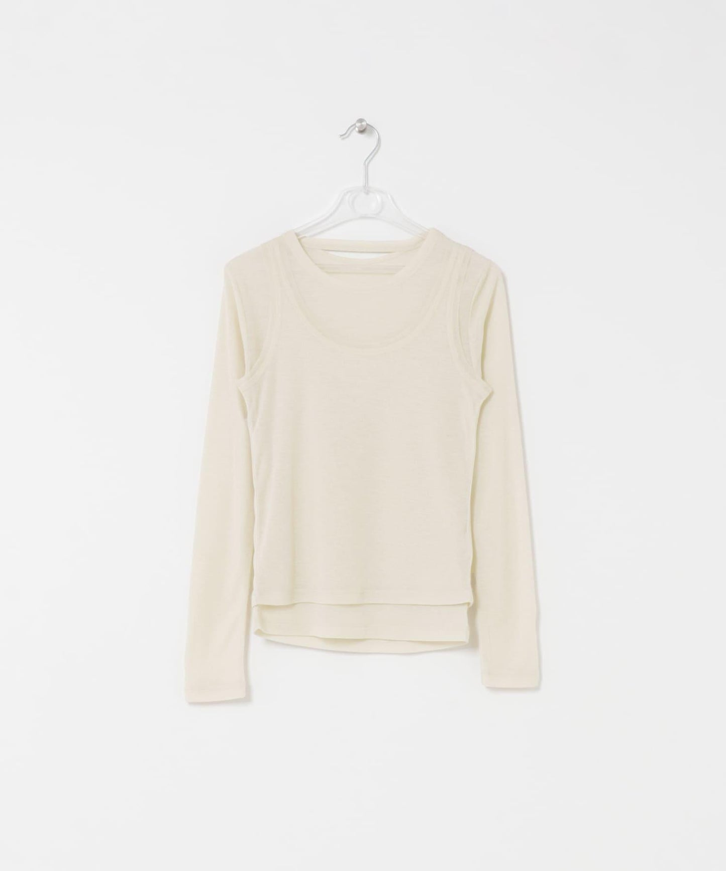 層疊滾邊設計 T恤 layered piping tee