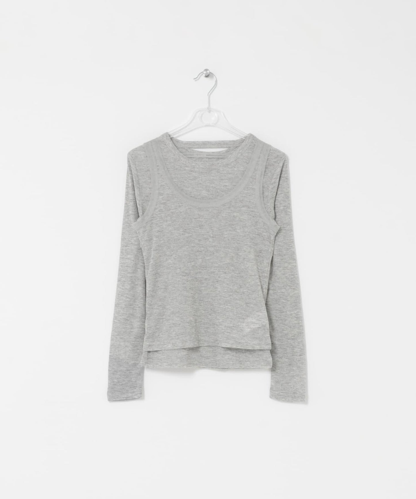 層疊滾邊設計 T恤 layered piping tee