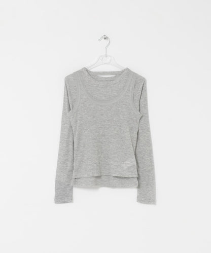 層疊滾邊設計 T恤 layered piping tee