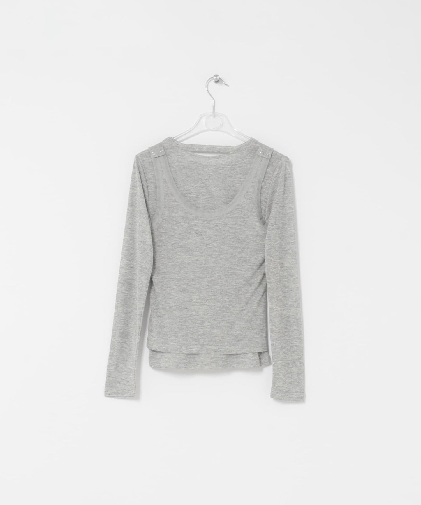 層疊滾邊設計 T恤 layered piping tee