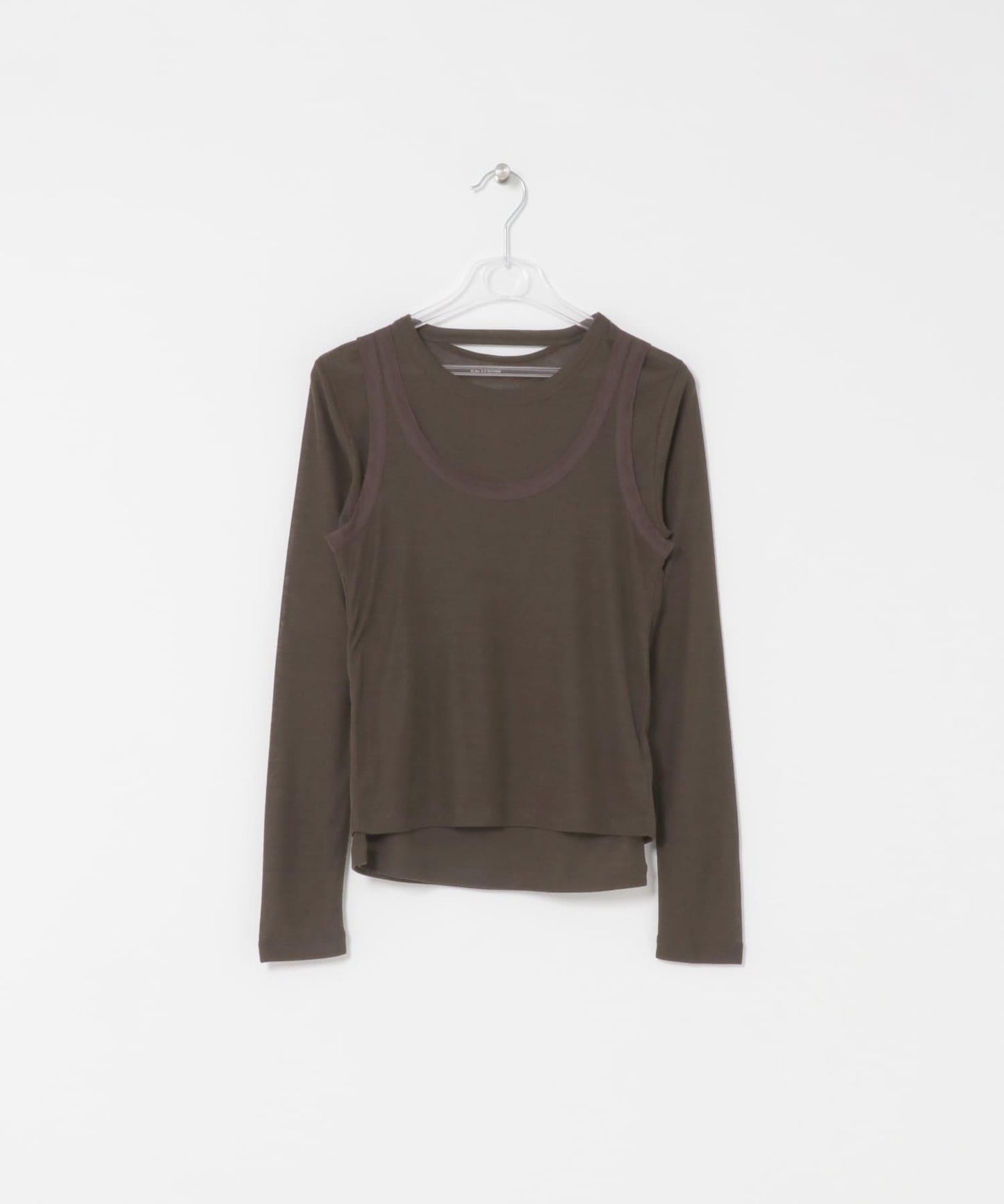 層疊滾邊設計 T恤 layered piping tee