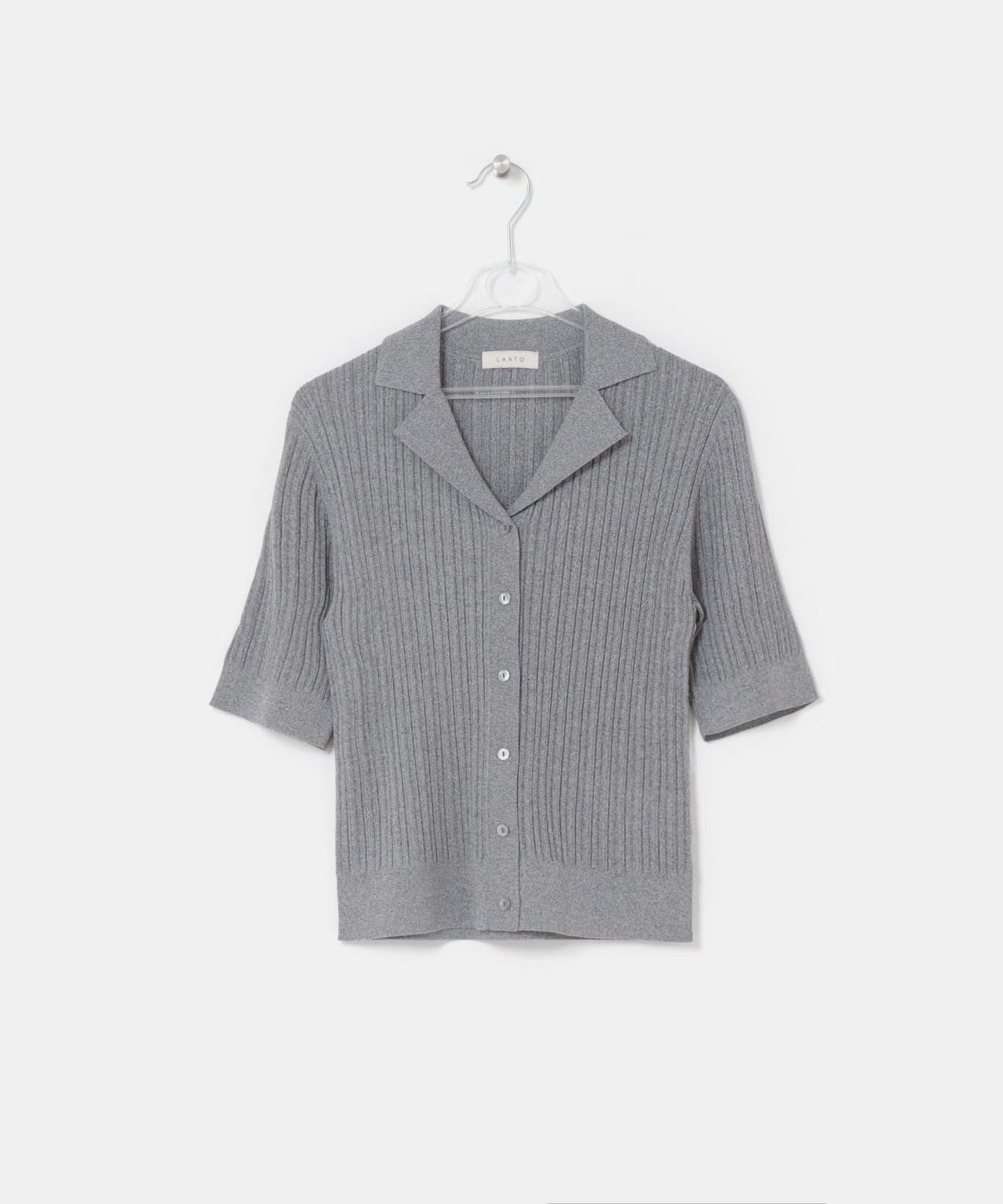 knit polo cardigan