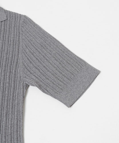 knit polo cardigan