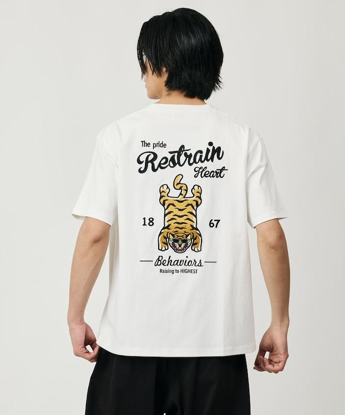 寬鬆版型 背部刺繡設計 TIGER 圓領T恤