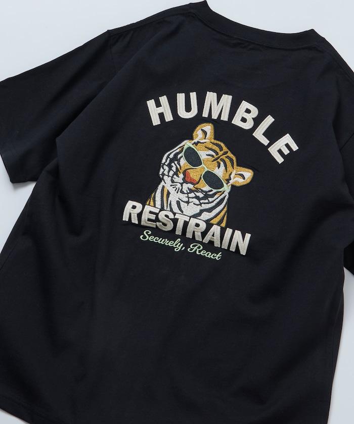 寬鬆版型 背部刺繡設計 TIGER 圓領T恤