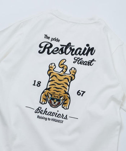 寬鬆版型 背部刺繡設計 TIGER 圓領T恤