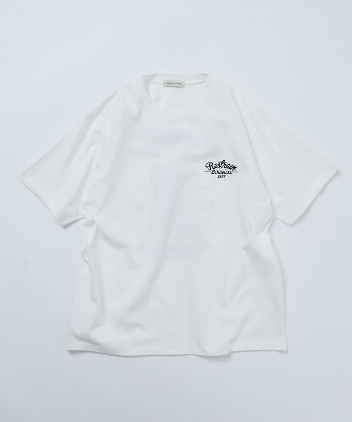 寬鬆版型 背部刺繡設計 TIGER 圓領T恤