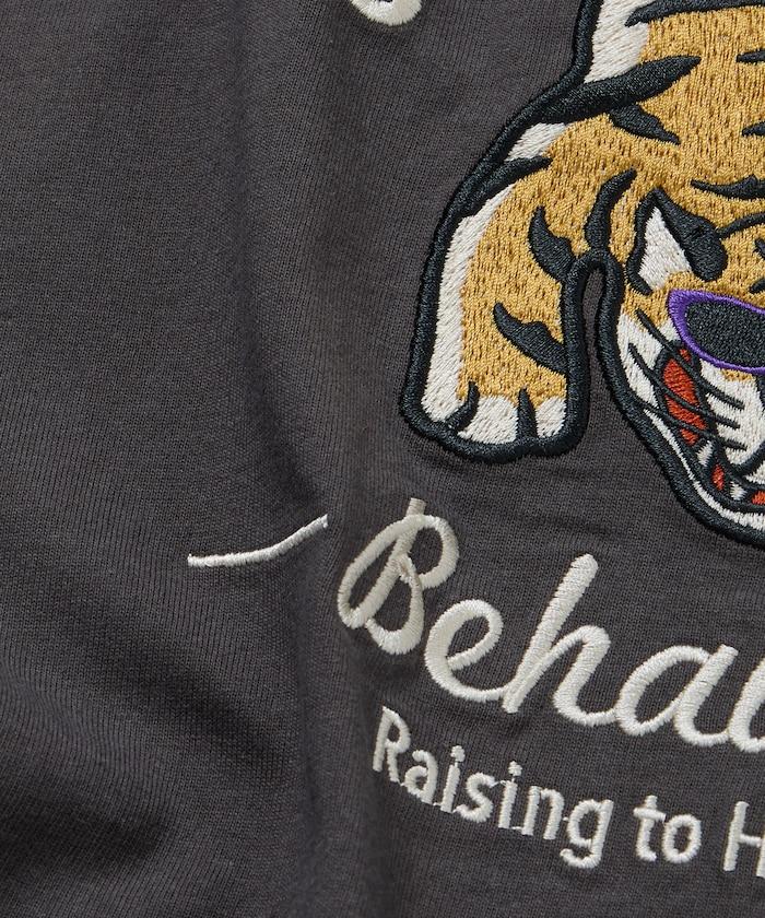 寬鬆版型 背部刺繡設計 TIGER 圓領T恤