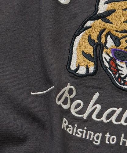 寬鬆版型 背部刺繡設計 TIGER 圓領T恤