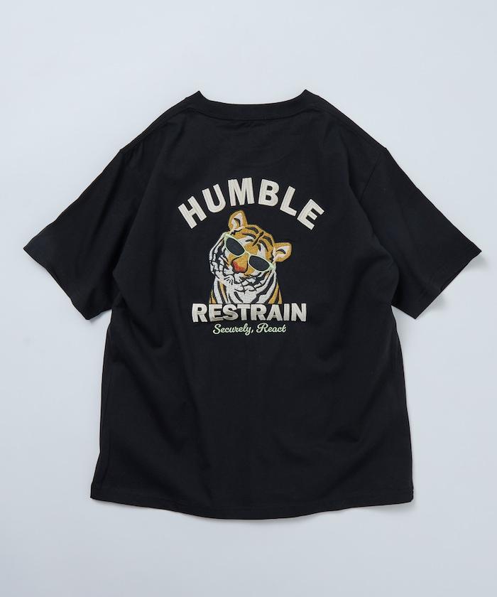 寬鬆版型 背部刺繡設計 TIGER 圓領T恤