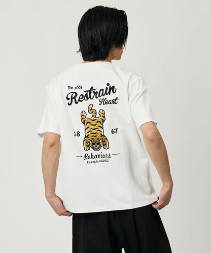 寬鬆版型 背部刺繡設計 TIGER 圓領T恤