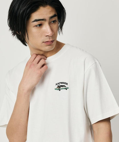 寬鬆版 單點動物刺繡 圓領 T恤