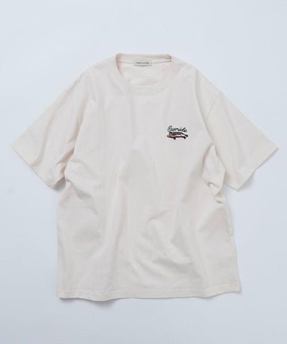 寬鬆版 單點動物刺繡 圓領 T恤