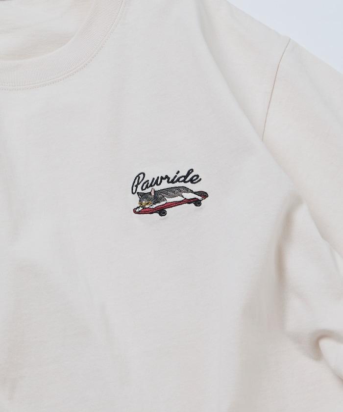 寬鬆版 單點動物刺繡 圓領 T恤