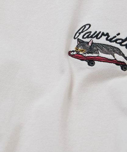 寬鬆版 單點動物刺繡 圓領 T恤