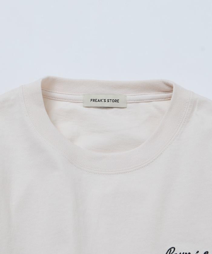 寬鬆版 單點動物刺繡 圓領 T恤