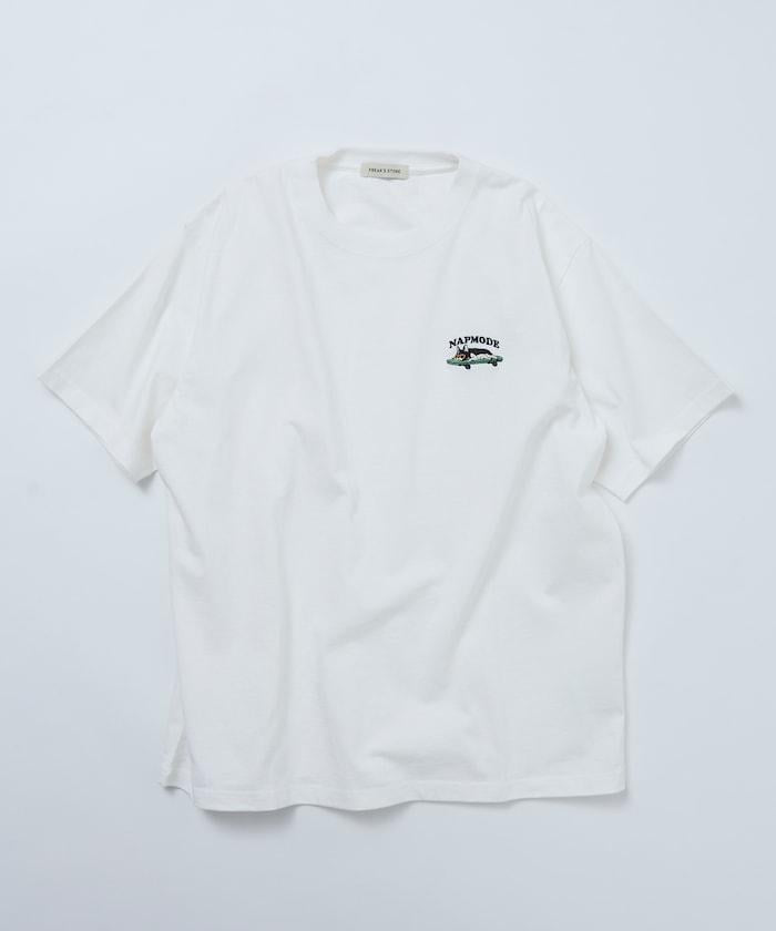 寬鬆版 單點動物刺繡 圓領 T恤