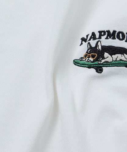 寬鬆版 單點動物刺繡 圓領 T恤