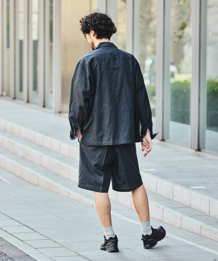 亞麻棉鬆緊休閒短褲