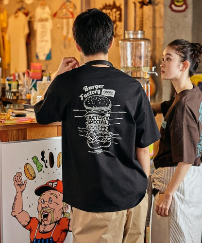 Burger Factory×FREAK'S STORE  寬鬆版型 後背印花 圓領T恤