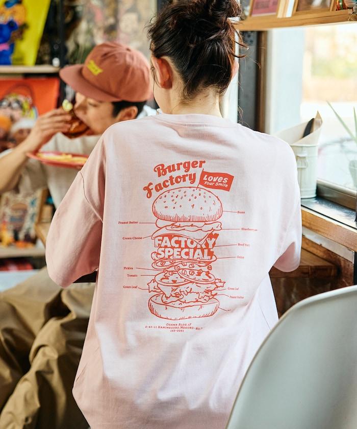 Burger Factory×FREAK'S STORE  寬鬆版型 後背印花 圓領T恤