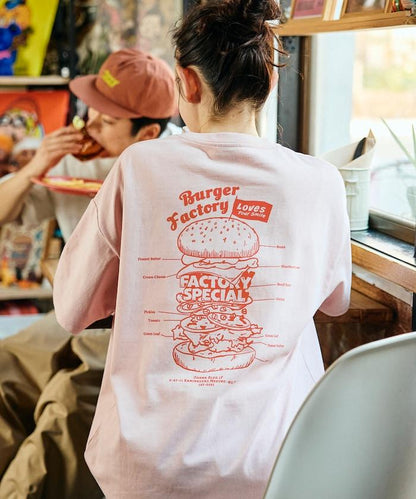 Burger Factory×FREAK'S STORE  寬鬆版型 後背印花 圓領T恤