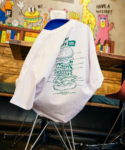 Burger Factory×FREAK'S STORE  寬鬆版型 後背印花 圓領T恤