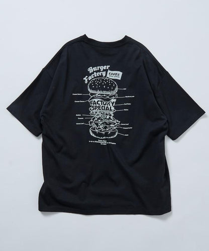 Burger Factory×FREAK'S STORE  寬鬆版型 後背印花 圓領T恤