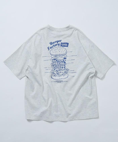 Burger Factory×FREAK'S STORE  寬鬆版型 後背印花 圓領T恤