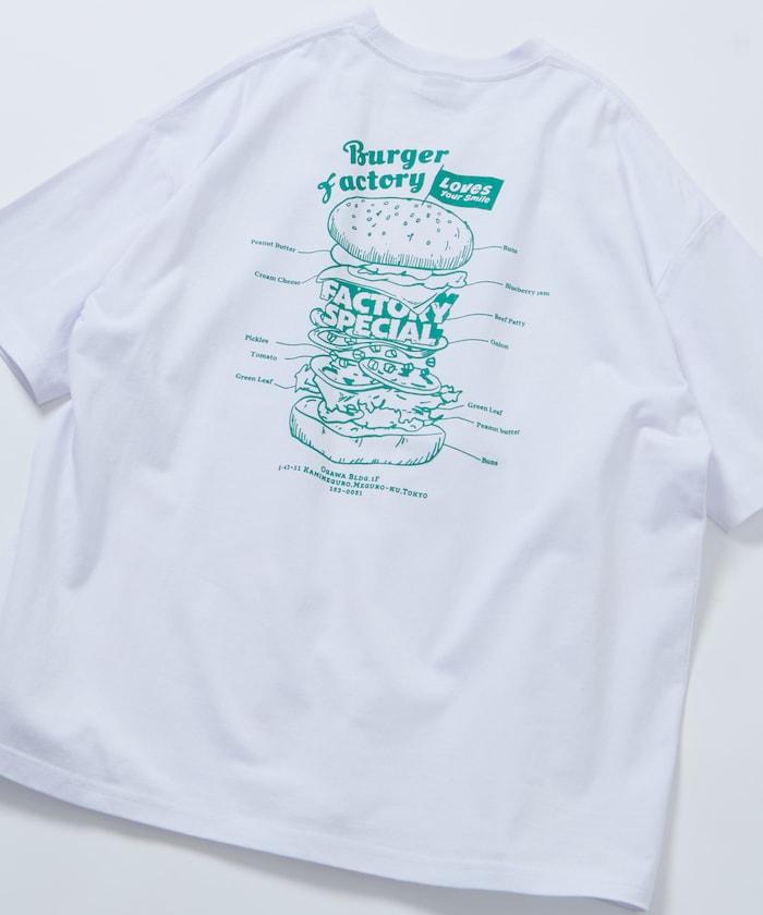 Burger Factory×FREAK'S STORE  寬鬆版型 後背印花 圓領T恤