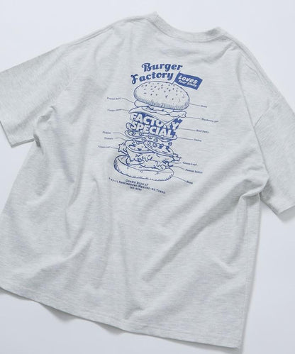 Burger Factory×FREAK'S STORE  寬鬆版型 後背印花 圓領T恤