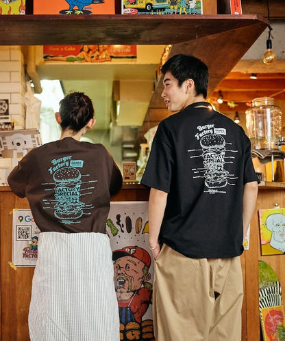 Burger Factory×FREAK'S STORE  寬鬆版型 後背印花 圓領T恤
