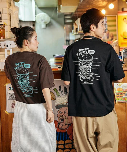 Burger Factory×FREAK'S STORE  寬鬆版型 後背印花 圓領T恤