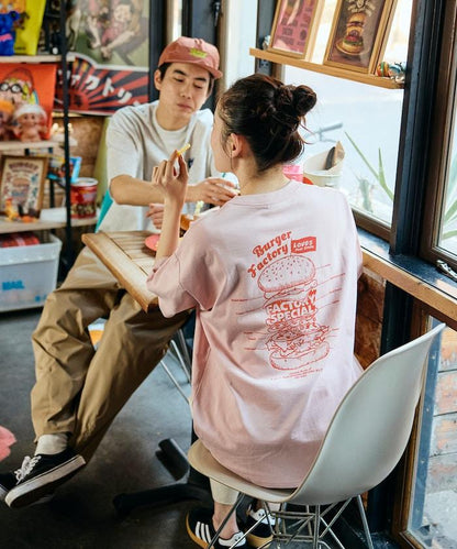 Burger Factory×FREAK'S STORE  寬鬆版型 後背印花 圓領T恤