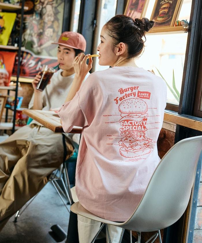 Burger Factory×FREAK'S STORE  寬鬆版型 後背印花 圓領T恤