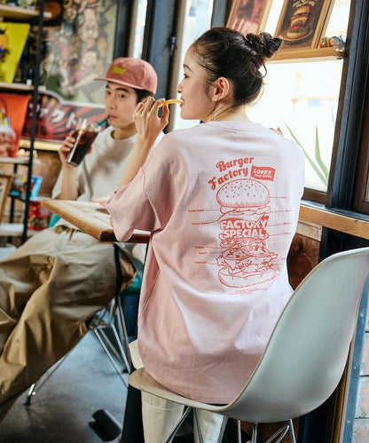 Burger Factory×FREAK'S STORE  寬鬆版型 後背印花 圓領T恤