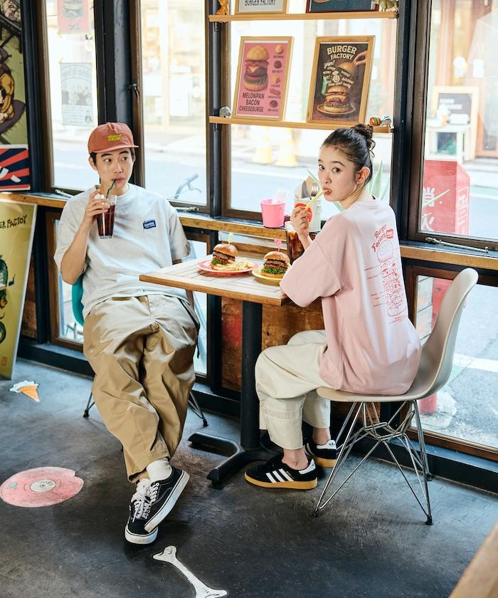 Burger Factory×FREAK'S STORE  寬鬆版型 後背印花 圓領T恤