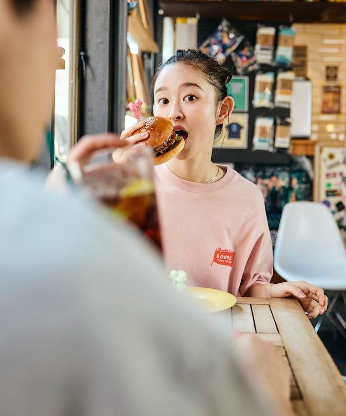 Burger Factory×FREAK'S STORE  寬鬆版型 後背印花 圓領T恤