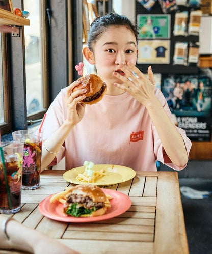 Burger Factory×FREAK'S STORE  寬鬆版型 後背印花 圓領T恤